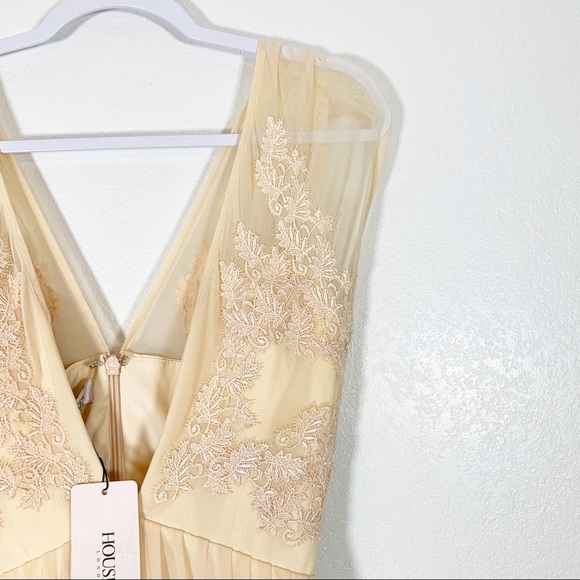 House of CB London Cerelia Dress Peach Small - Picture 9 of 13